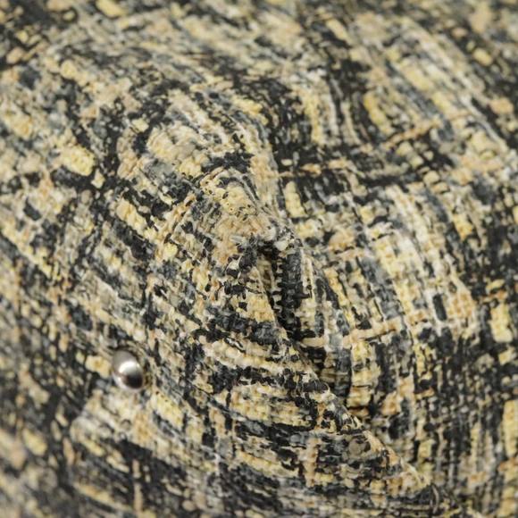 CHANEL Hand Bag Tweed Yellow Silver CC Auth bs19419 - Picture 9 of 16